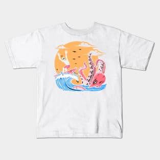 Even an octopus won’t stop me Kids T-Shirt